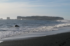 View of Dyrhólaey from Reynisfjara Beach